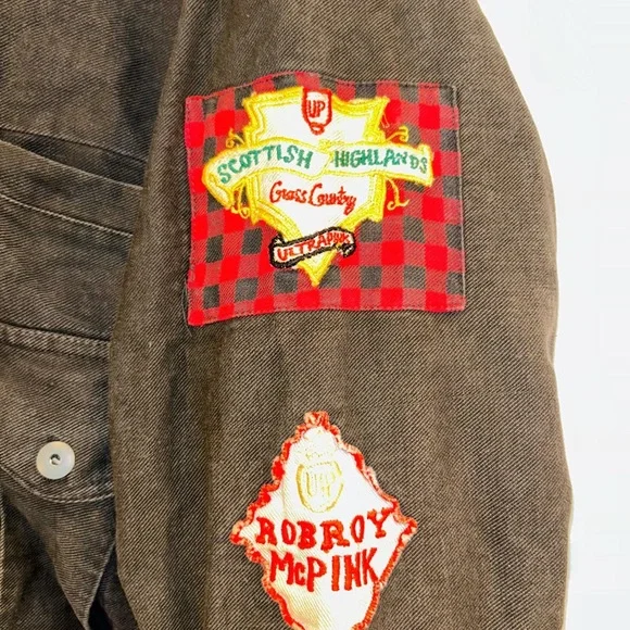 Ultra Pink Black Cotton Field Jacket with Red Check Lining - Picture 10 of 10